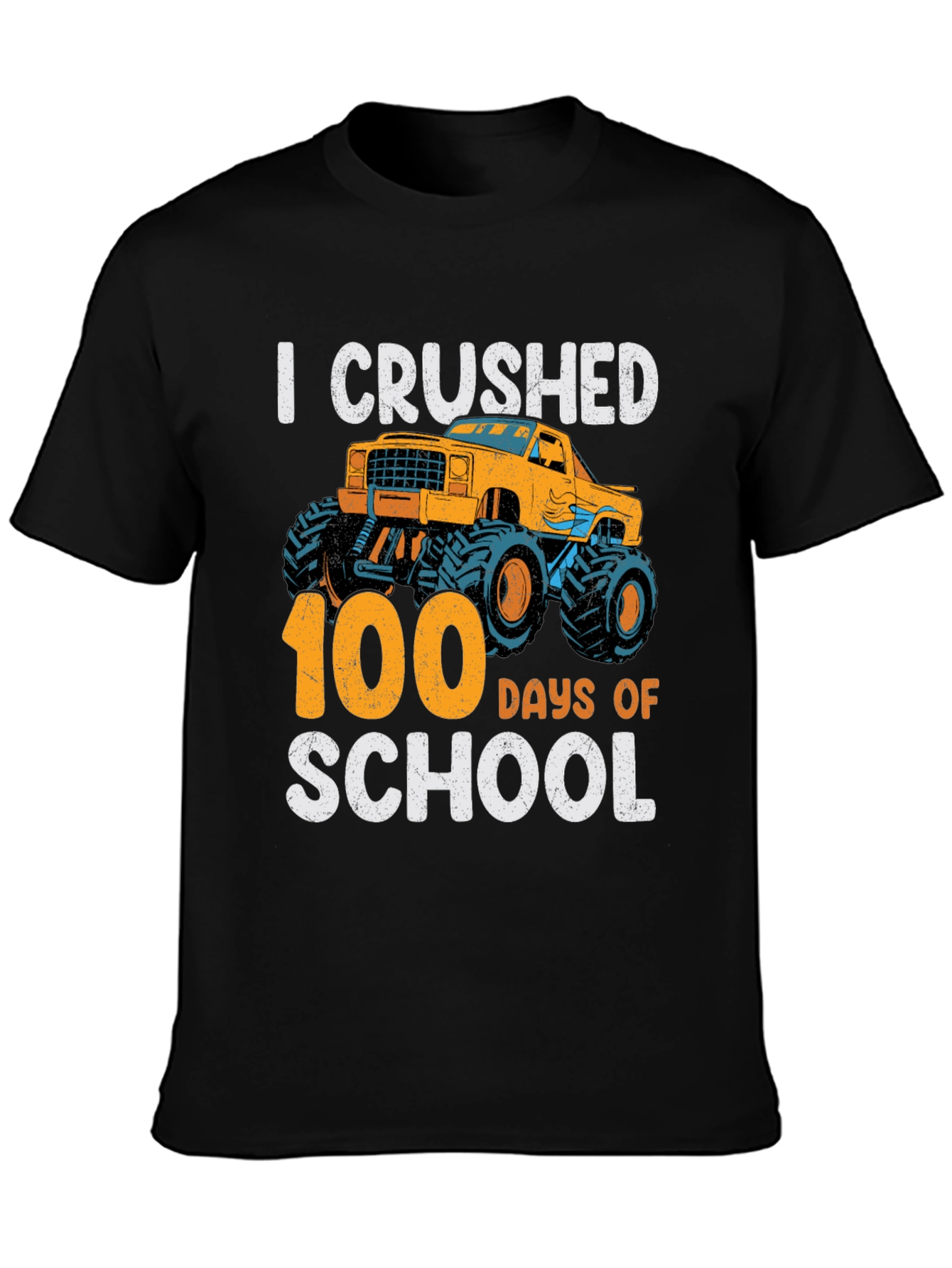 I Crushed 100 Days of School Monster Truck T-Shirt