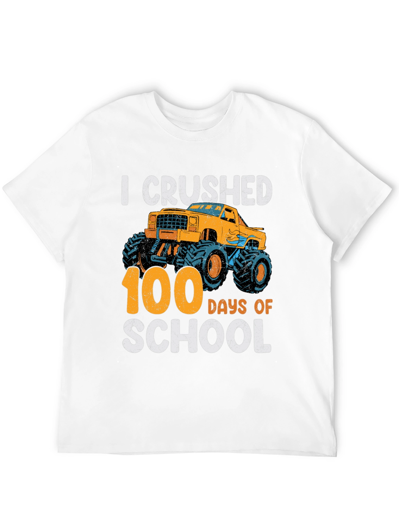 I Crushed 100 Days of School Monster Truck T-Shirt