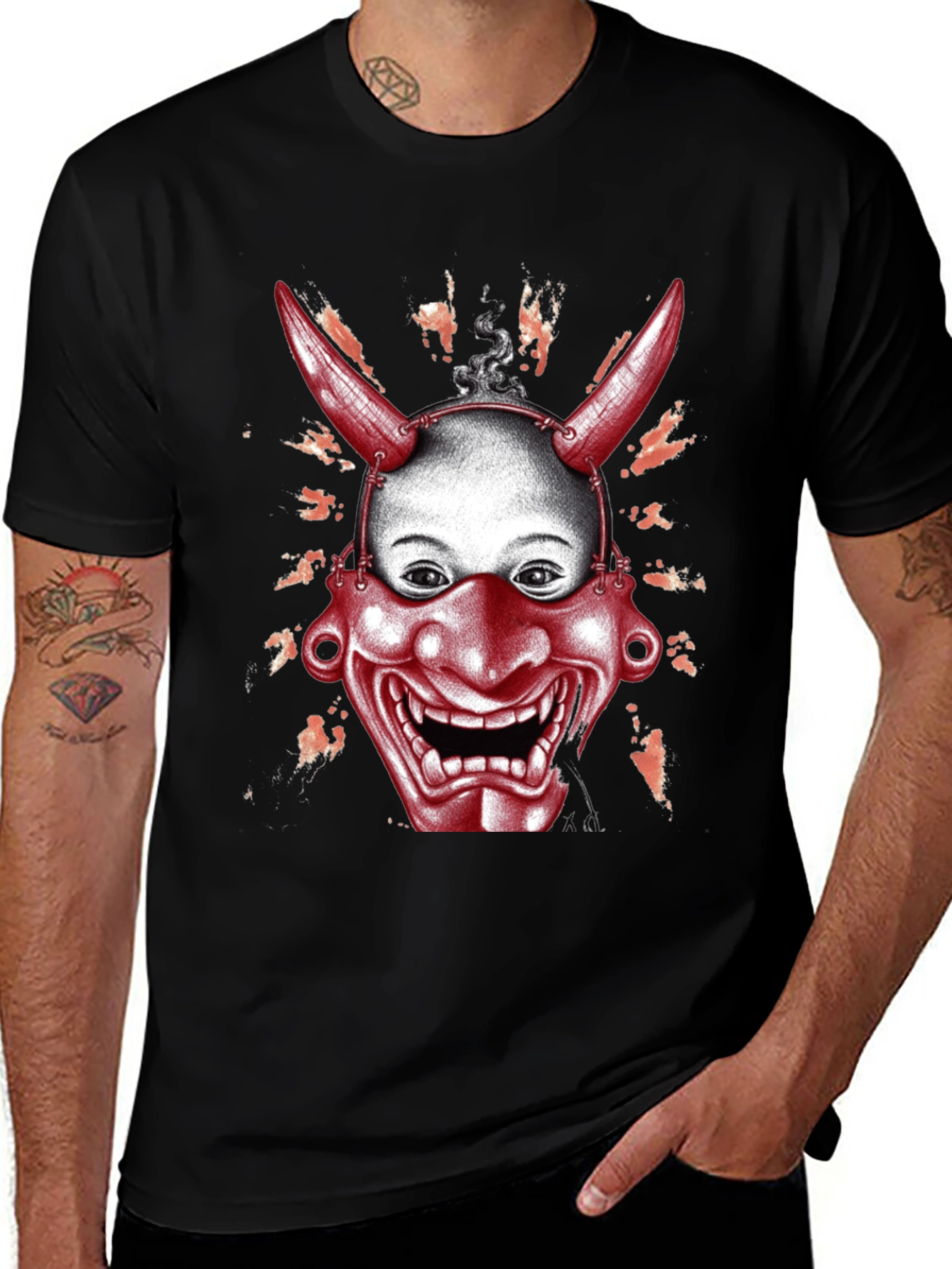 Devil Mask Graphic T-Shirt