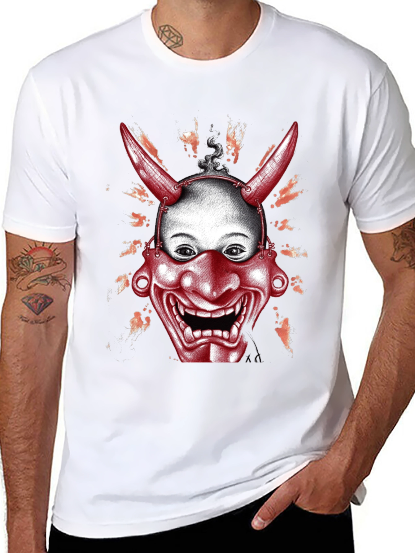 Devil Mask Graphic T-Shirt