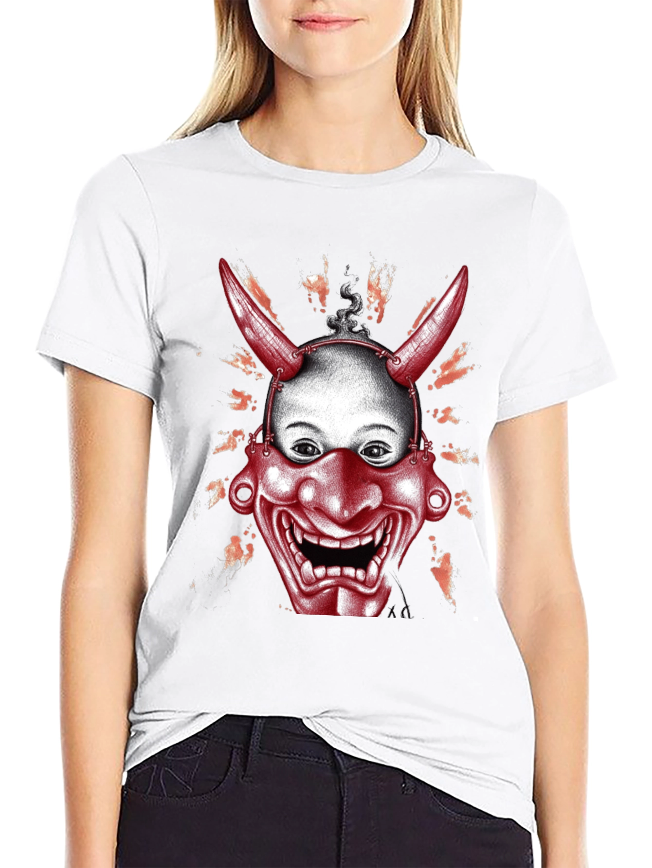 Devil Mask Graphic T-Shirt