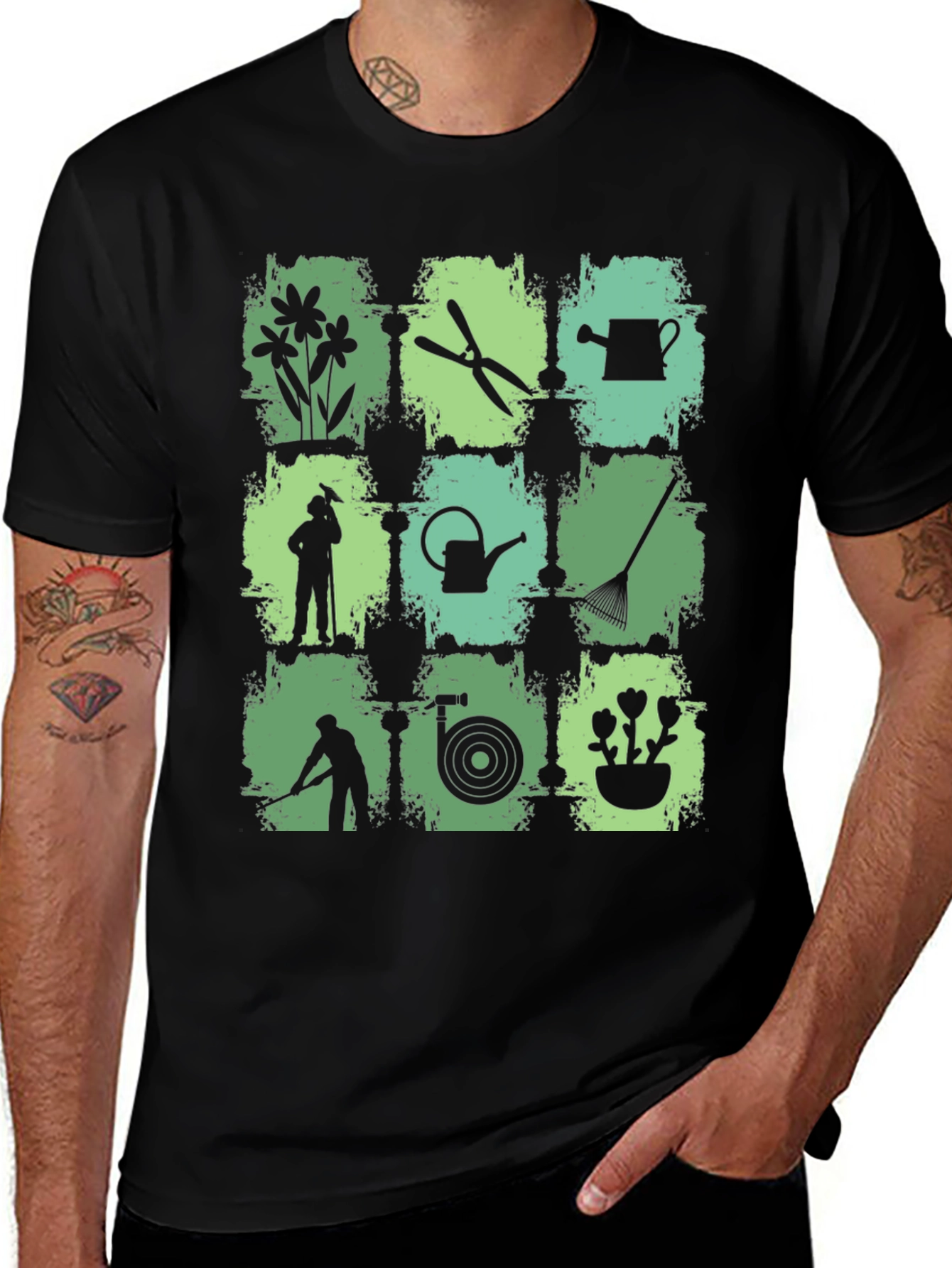 Gardening Tools & Plants Graphic Tee