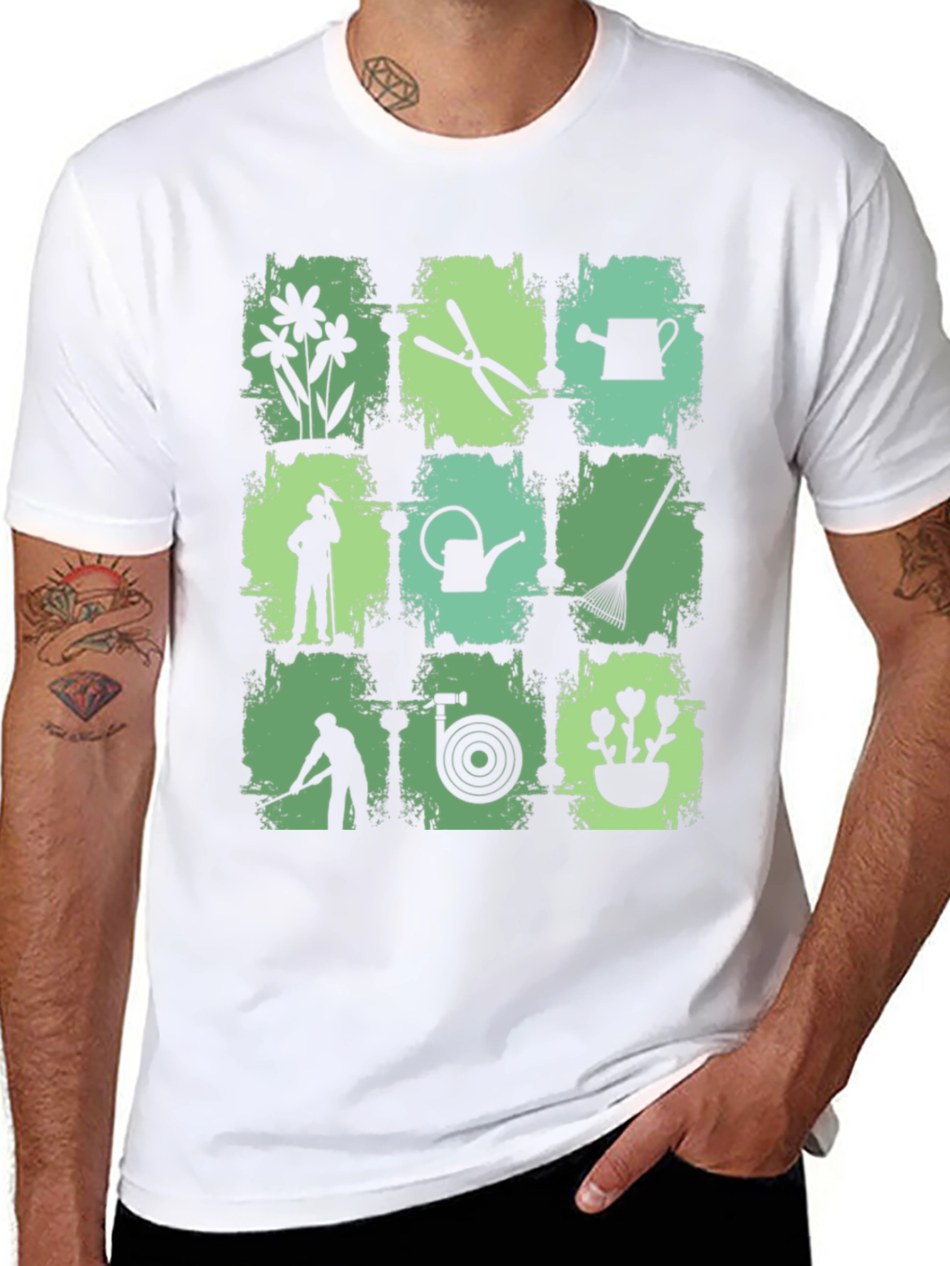 Gardening Tools & Plants Graphic Tee