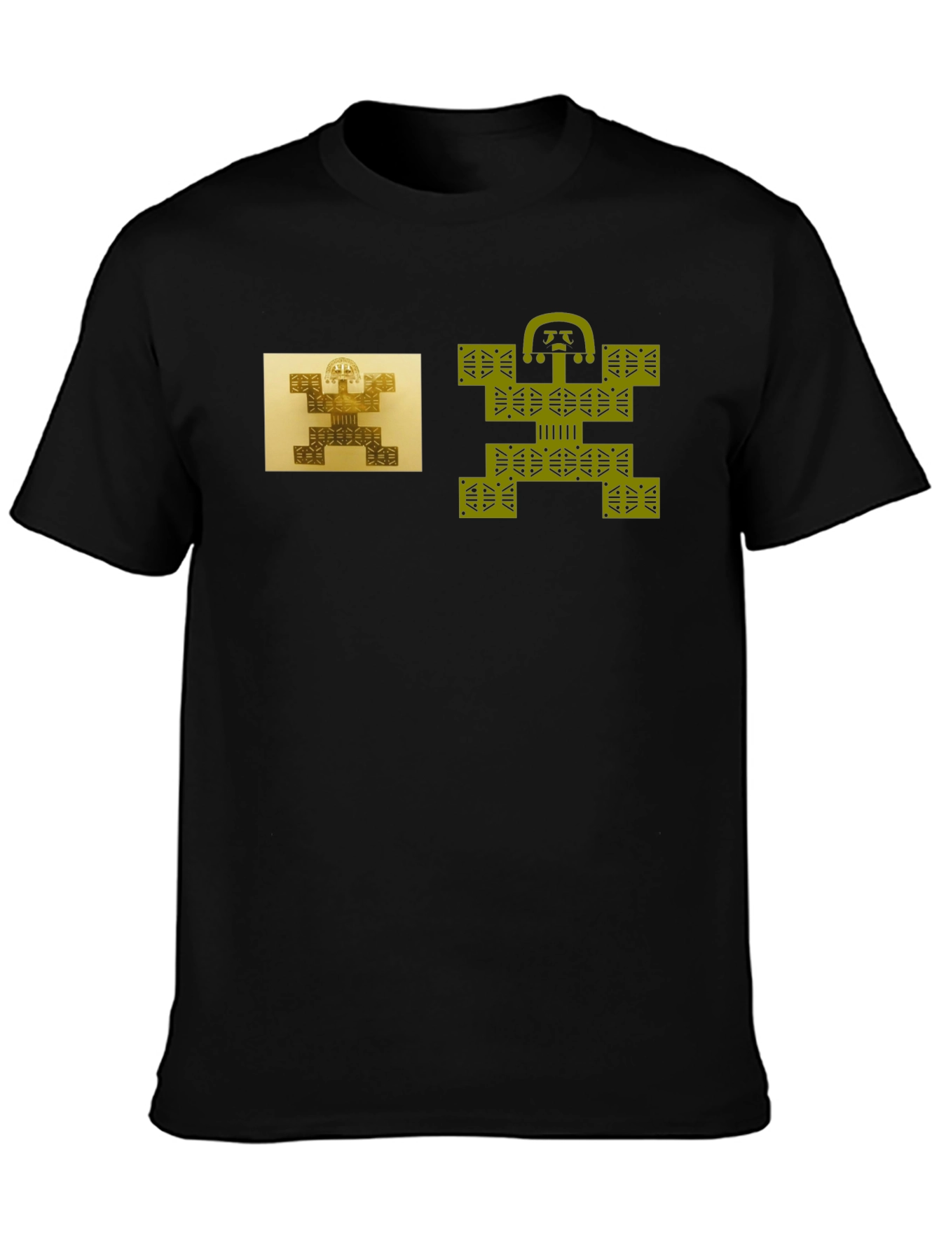 Aztec Motif Black T-Shirt