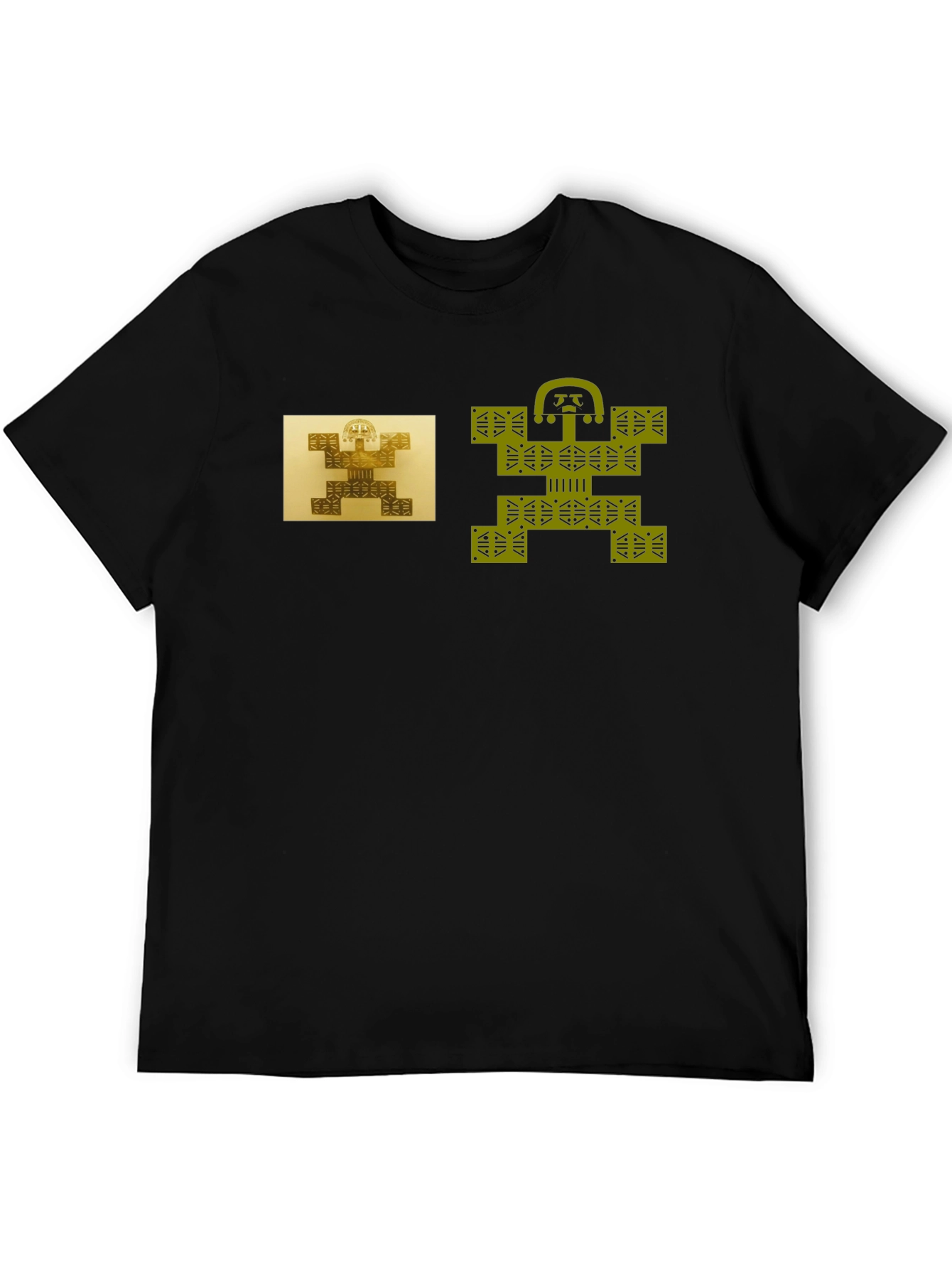 Aztec Motif Black T-Shirt