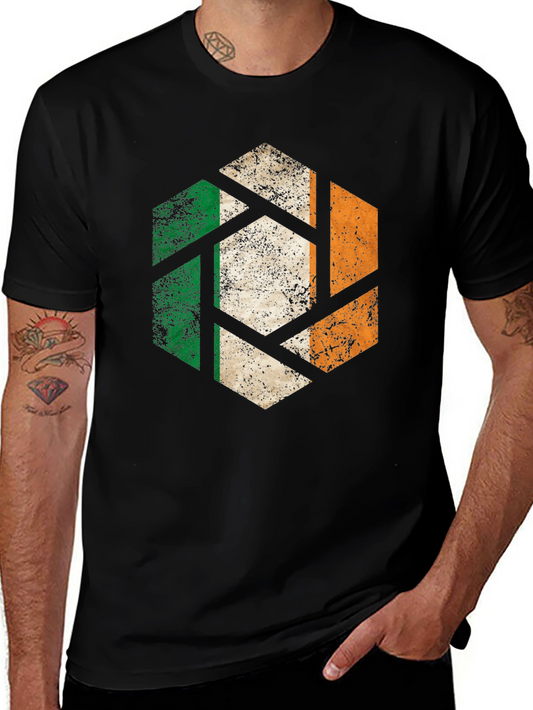 Irish Flag Hexagon Graphic Tee
