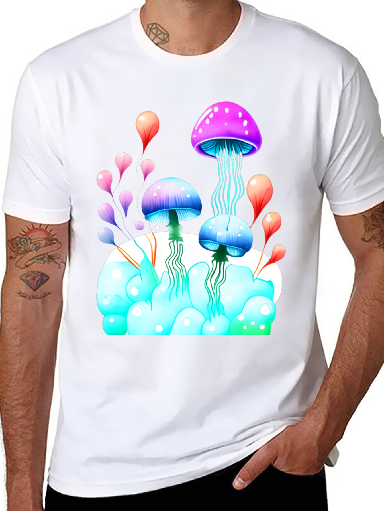 Psychedelic Mushroom Graphic Tee