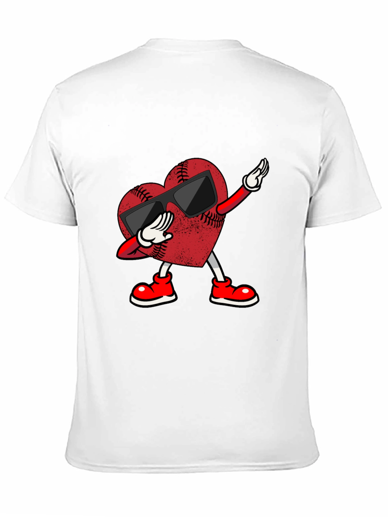 Dabbing Baseball Heart Graphic Tee