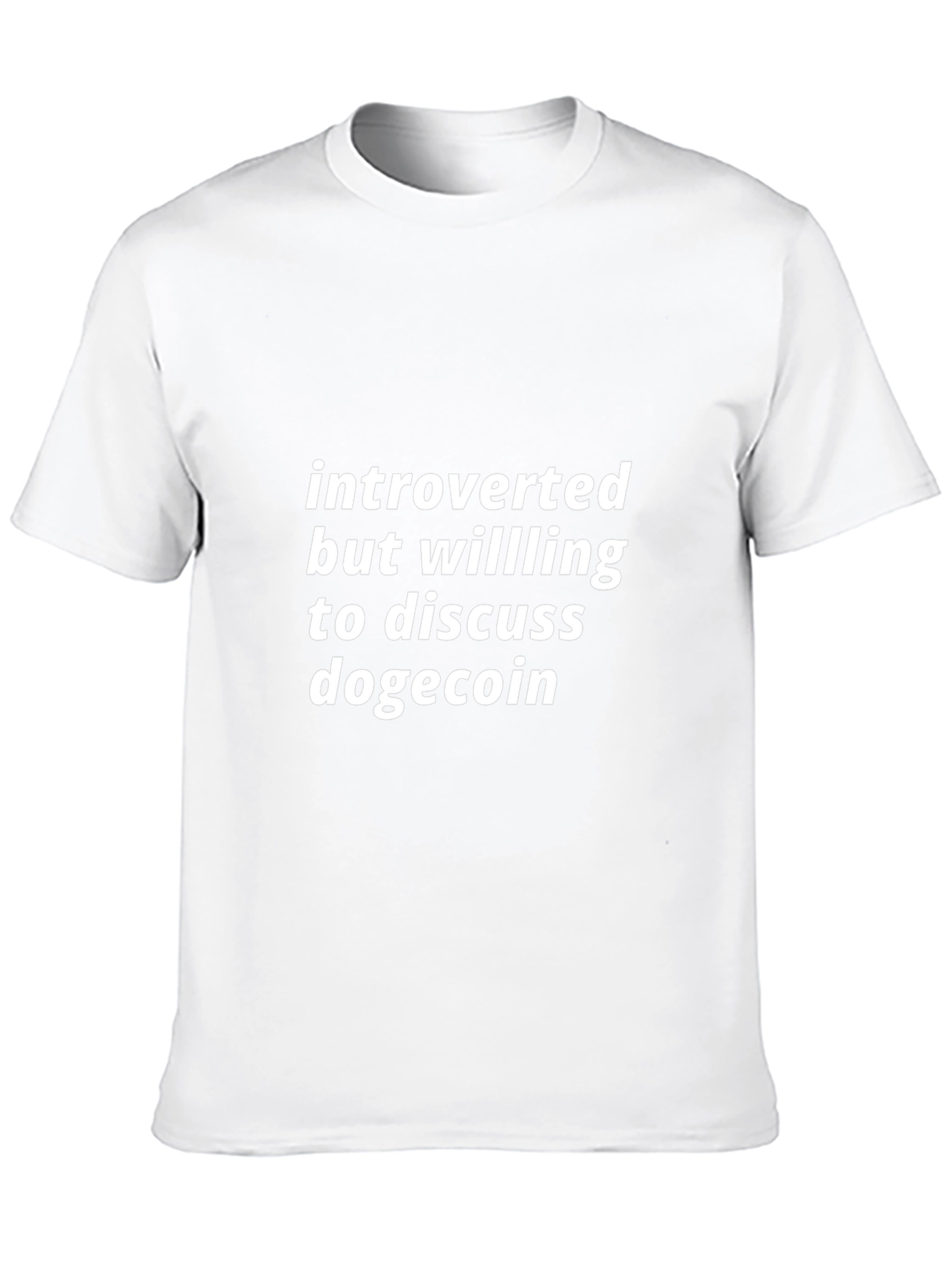 Introverted Dogecoin Graphic T-Shirt