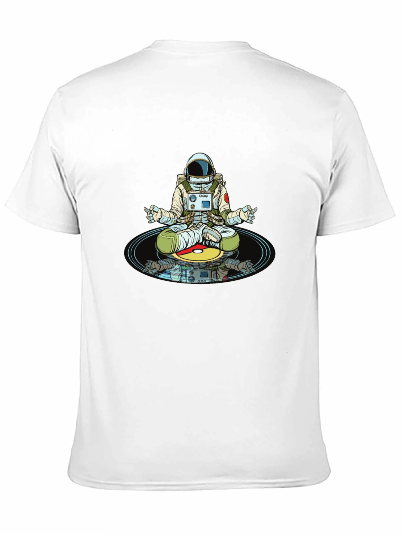 Meditating Astronaut T-Shirt - Cosmic Zen