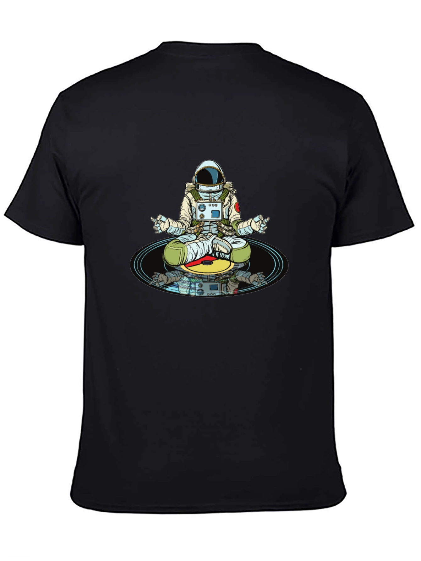Meditating Astronaut T-Shirt - Cosmic Zen