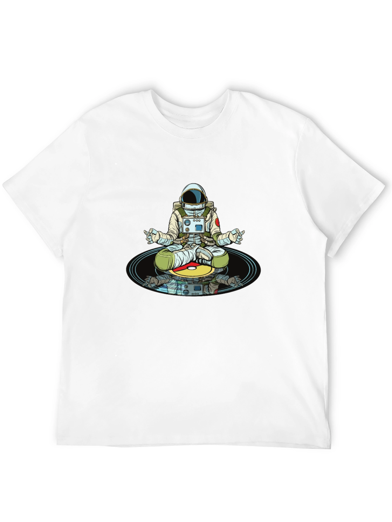 Meditating Astronaut T-Shirt - Cosmic Zen