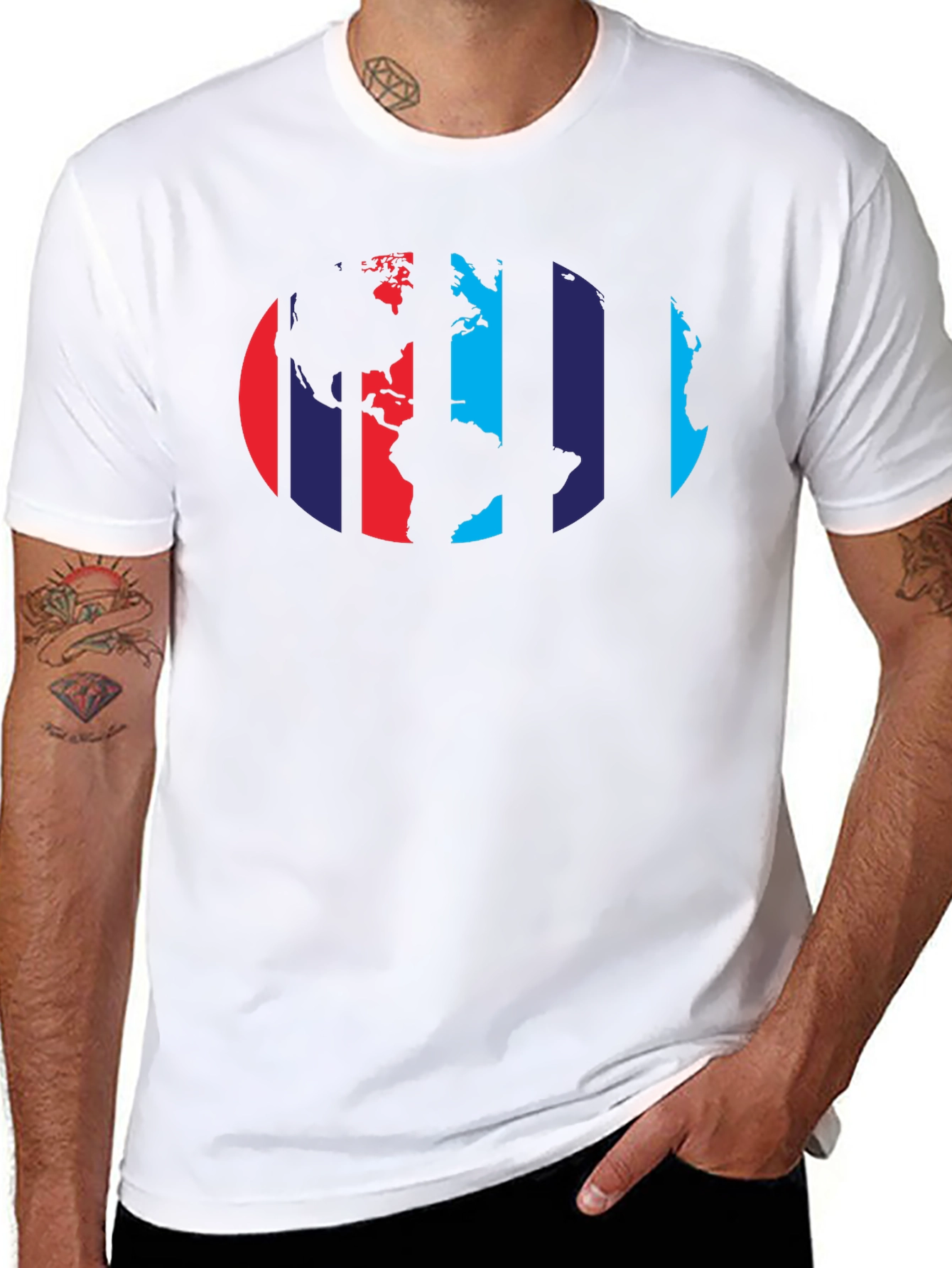 World Map Graphic T-Shirt - Global Design Tee