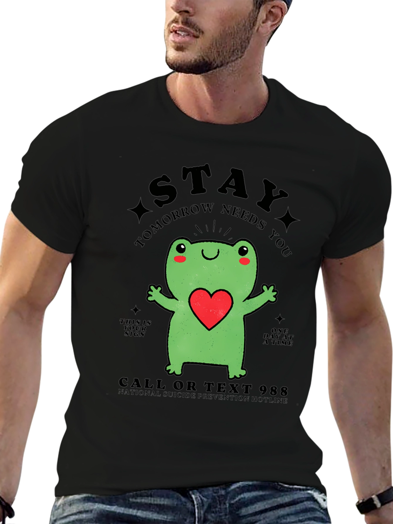 Stay Frog T-Shirt - Suicide Prevention Hotline