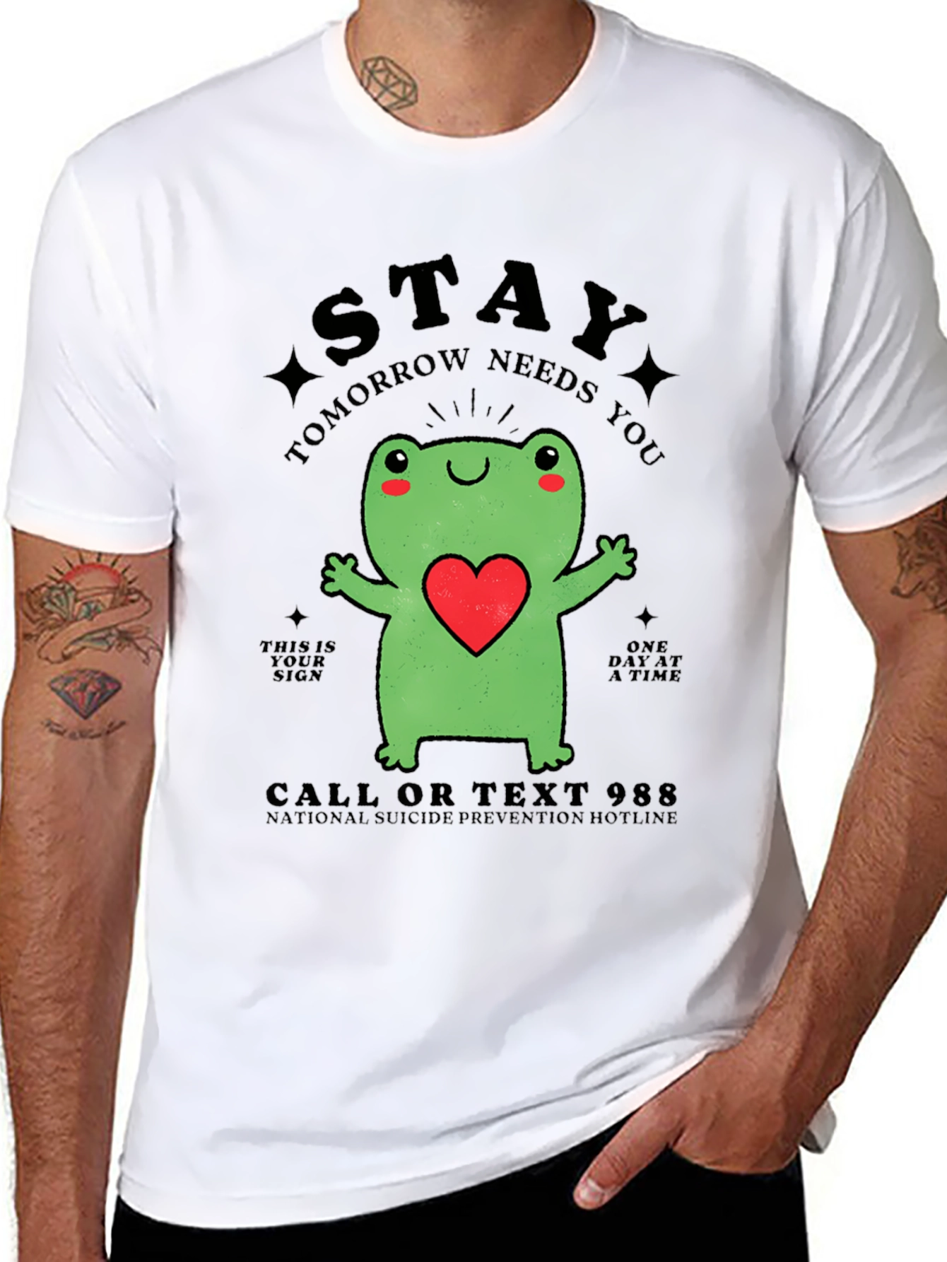 Stay Frog T-Shirt - Suicide Prevention Hotline