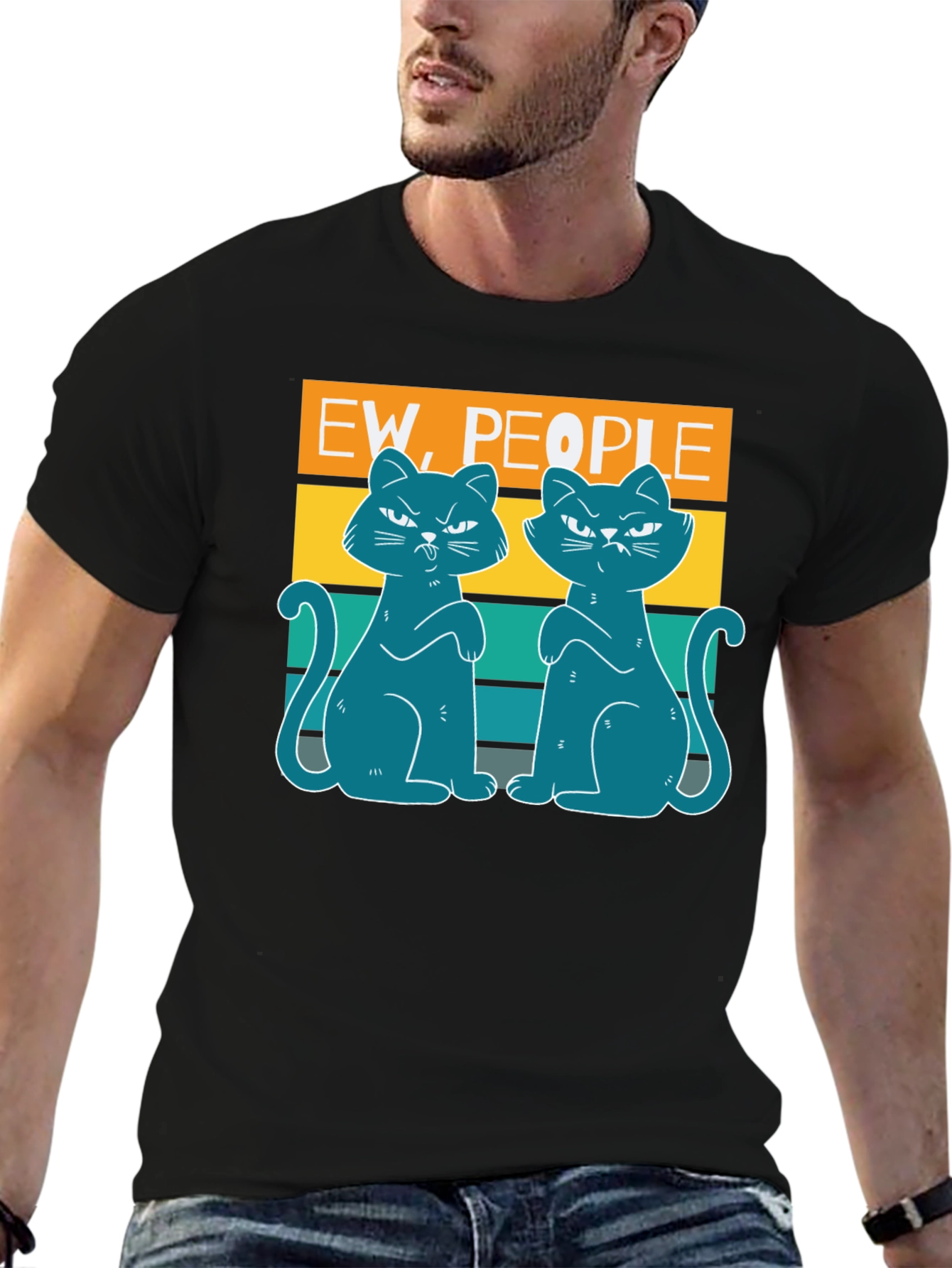 Ew People Cat T-Shirt - Sarcastic Funny Cat Tee