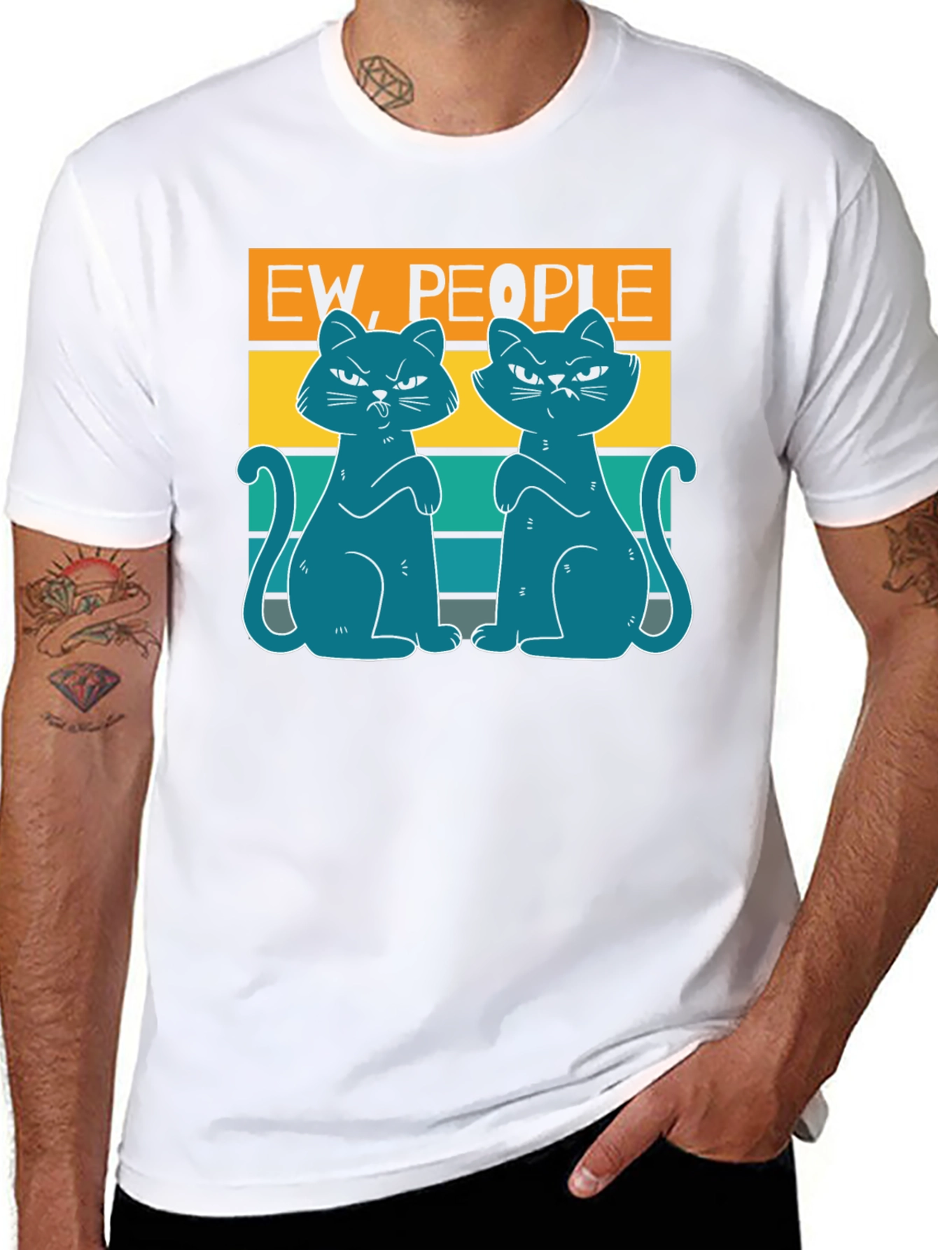 Ew People Cat T-Shirt - Sarcastic Funny Cat Tee