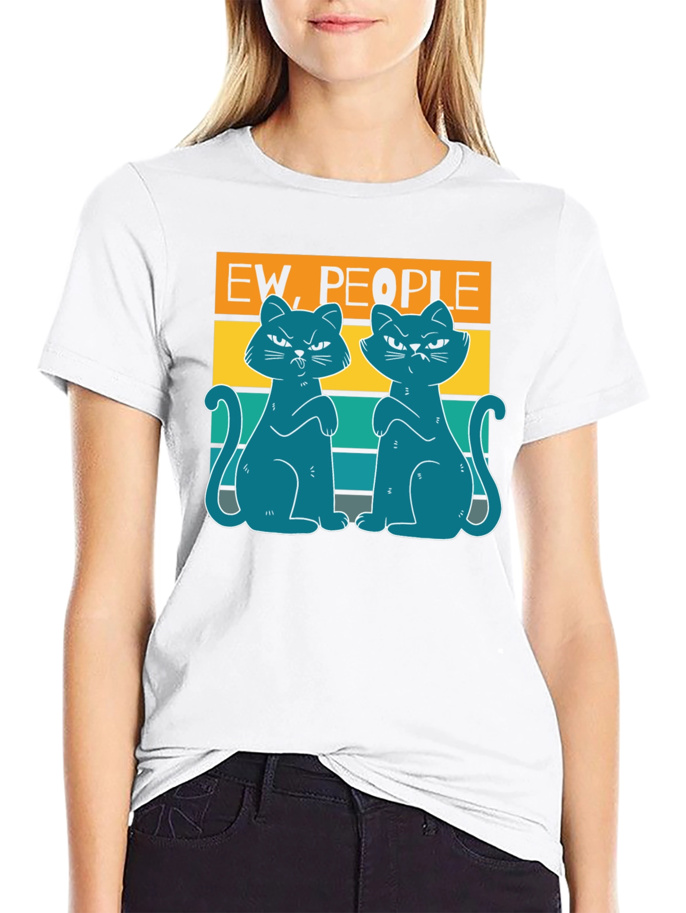 Ew People Cat T-Shirt - Sarcastic Funny Cat Tee