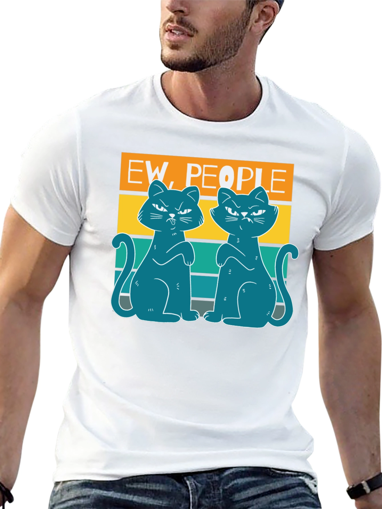 Ew People Cat T-Shirt - Sarcastic Funny Cat Tee
