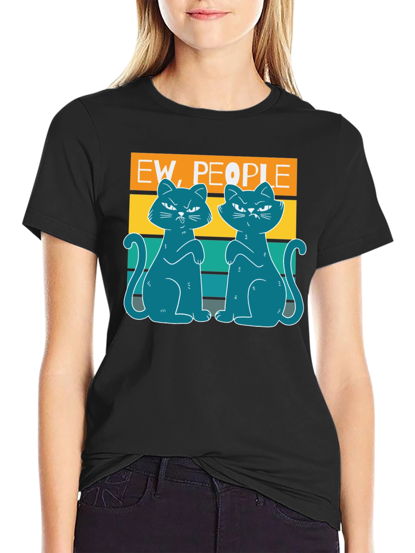 Ew People Cat T-Shirt - Sarcastic Funny Cat Tee