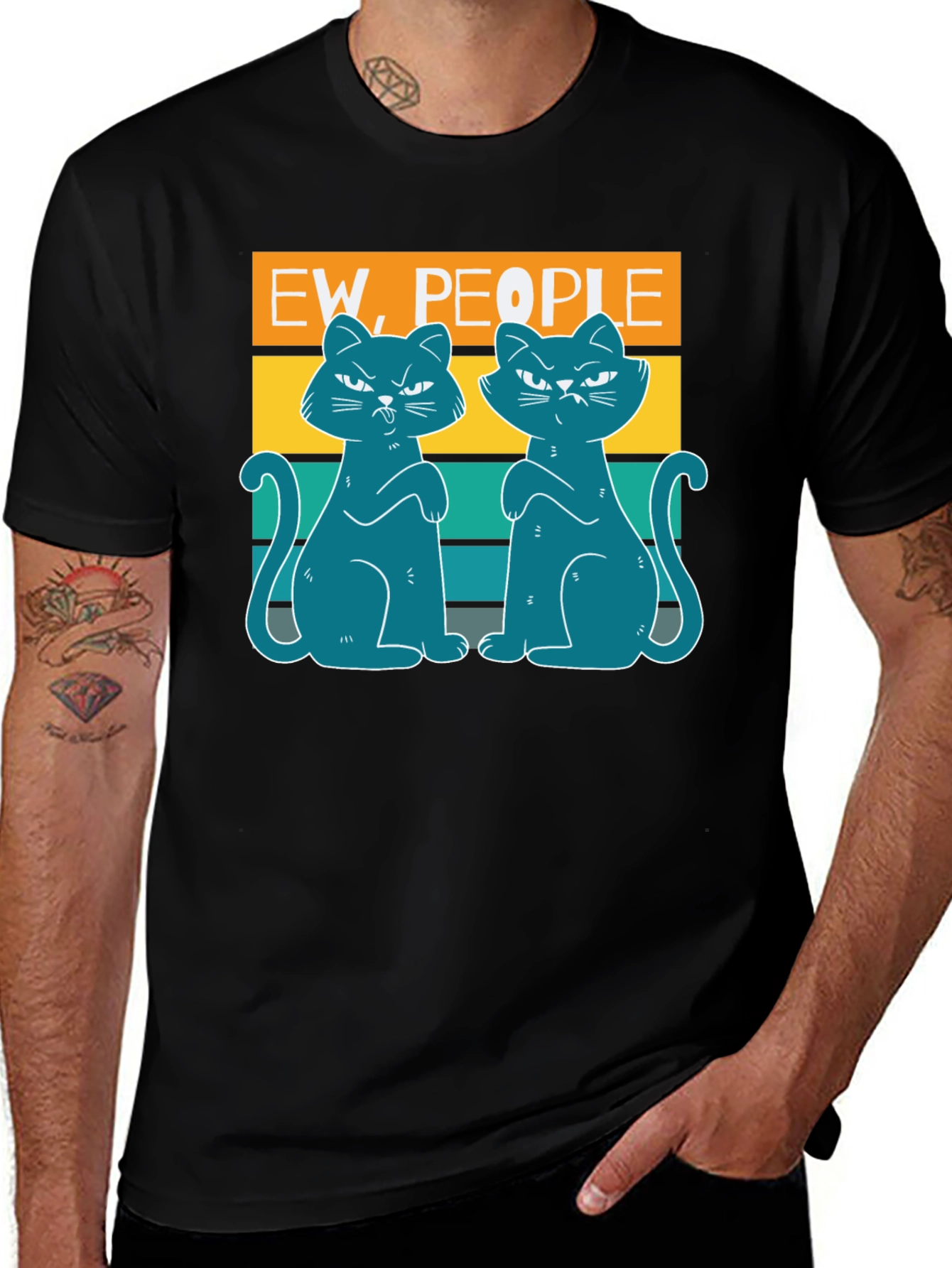 Ew People Cat T-Shirt - Sarcastic Funny Cat Tee