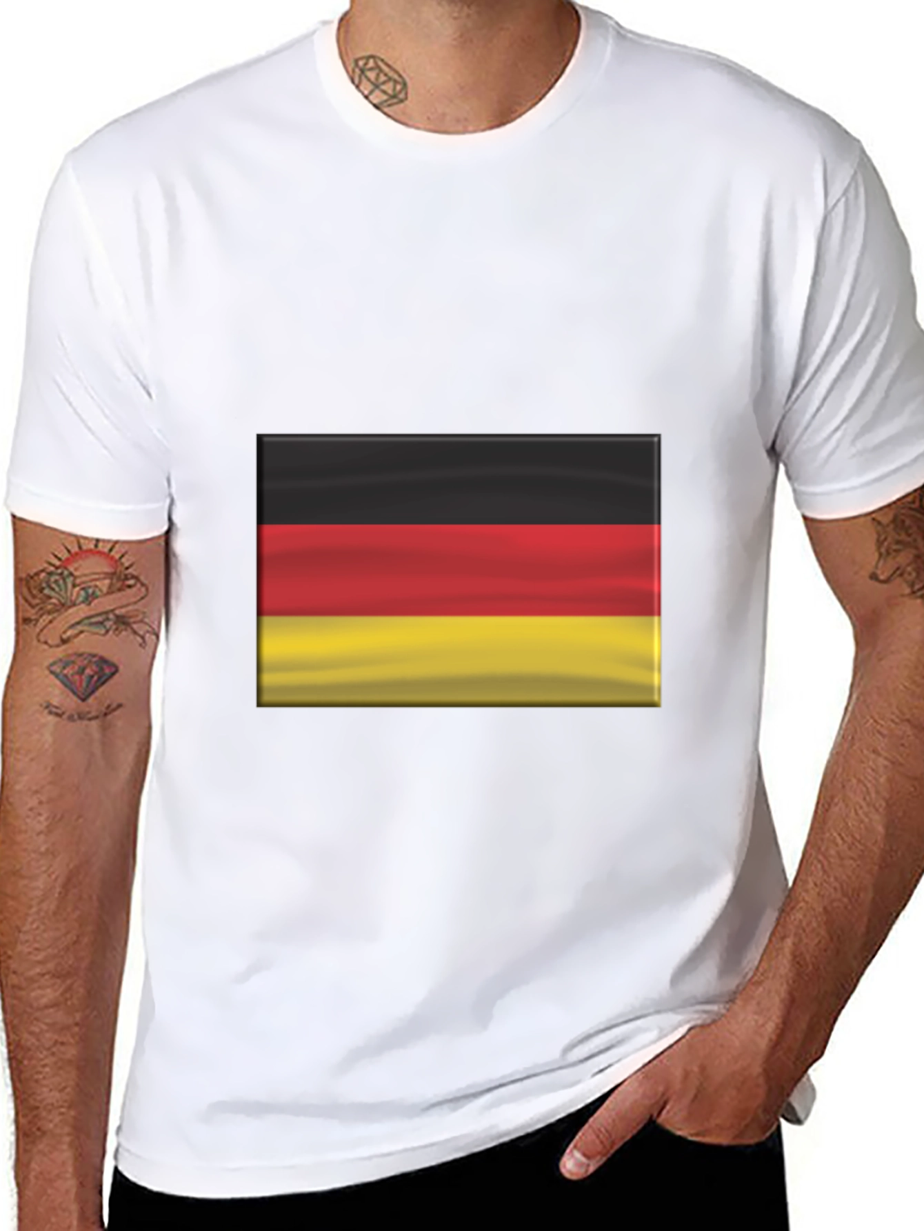 Germany Flag Graphic Black T-Shirt