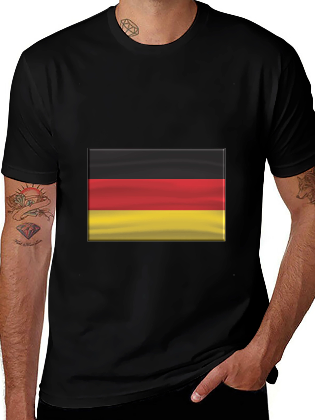 Germany Flag Graphic Black T-Shirt