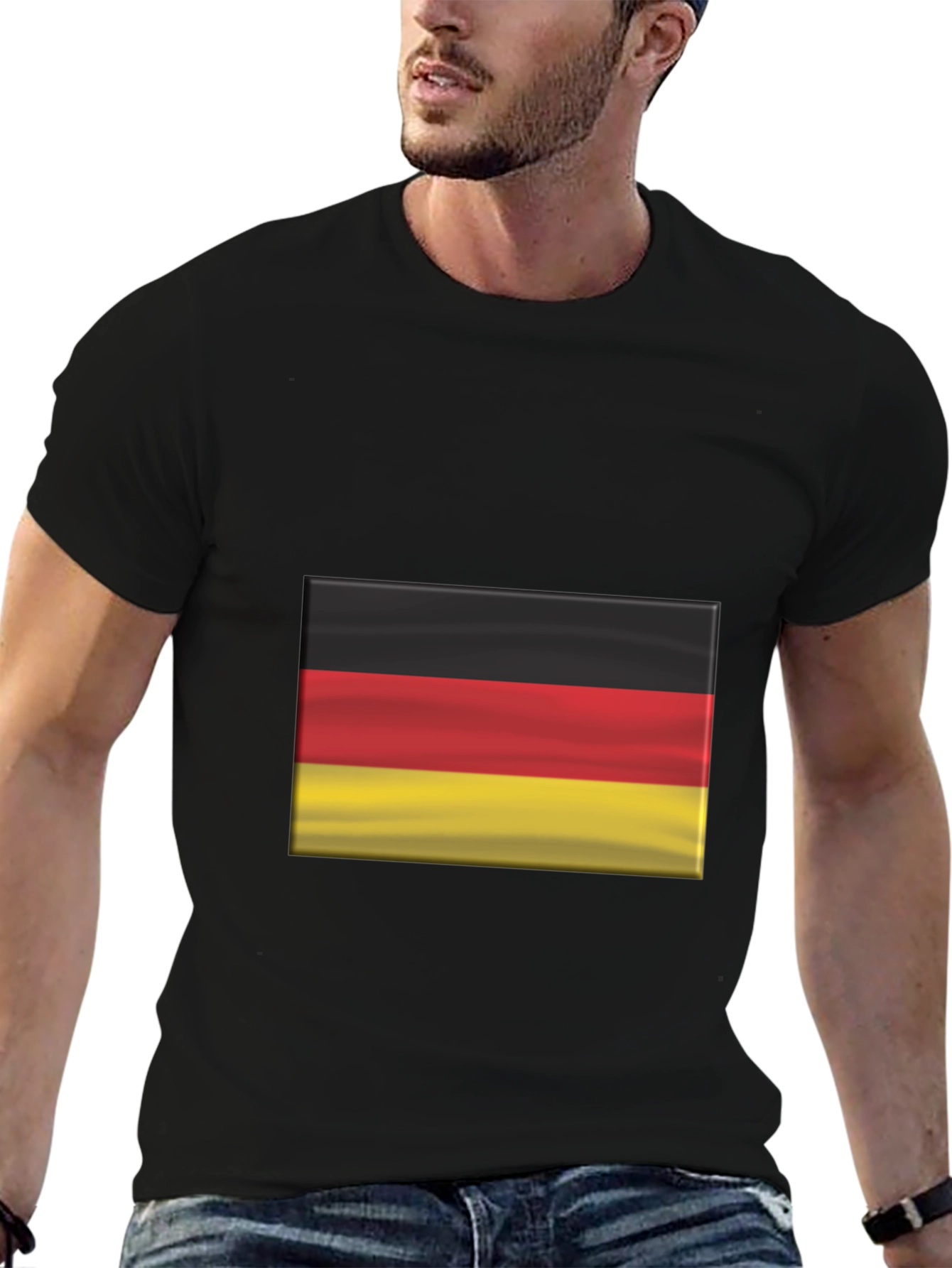 Germany Flag Graphic Black T-Shirt