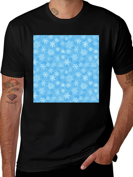 Snowflake Pattern T-Shirt - Winter Holiday Apparel