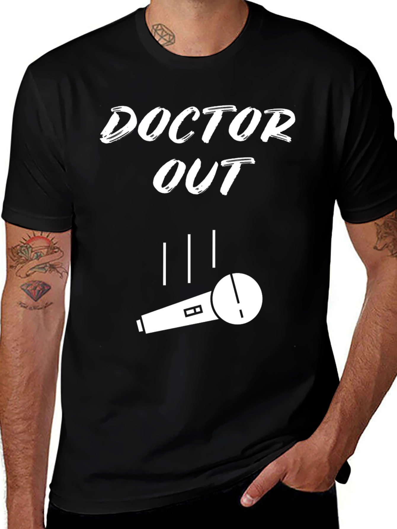 Doctor Out Microphone T-Shirt - Black