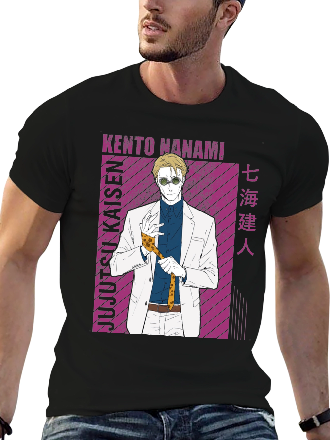 Kento Nanami Jujutsu Kaisen Black T-Shirt