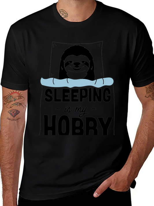 Sleeping is My Hobby Sloth Graphic T-Shirt