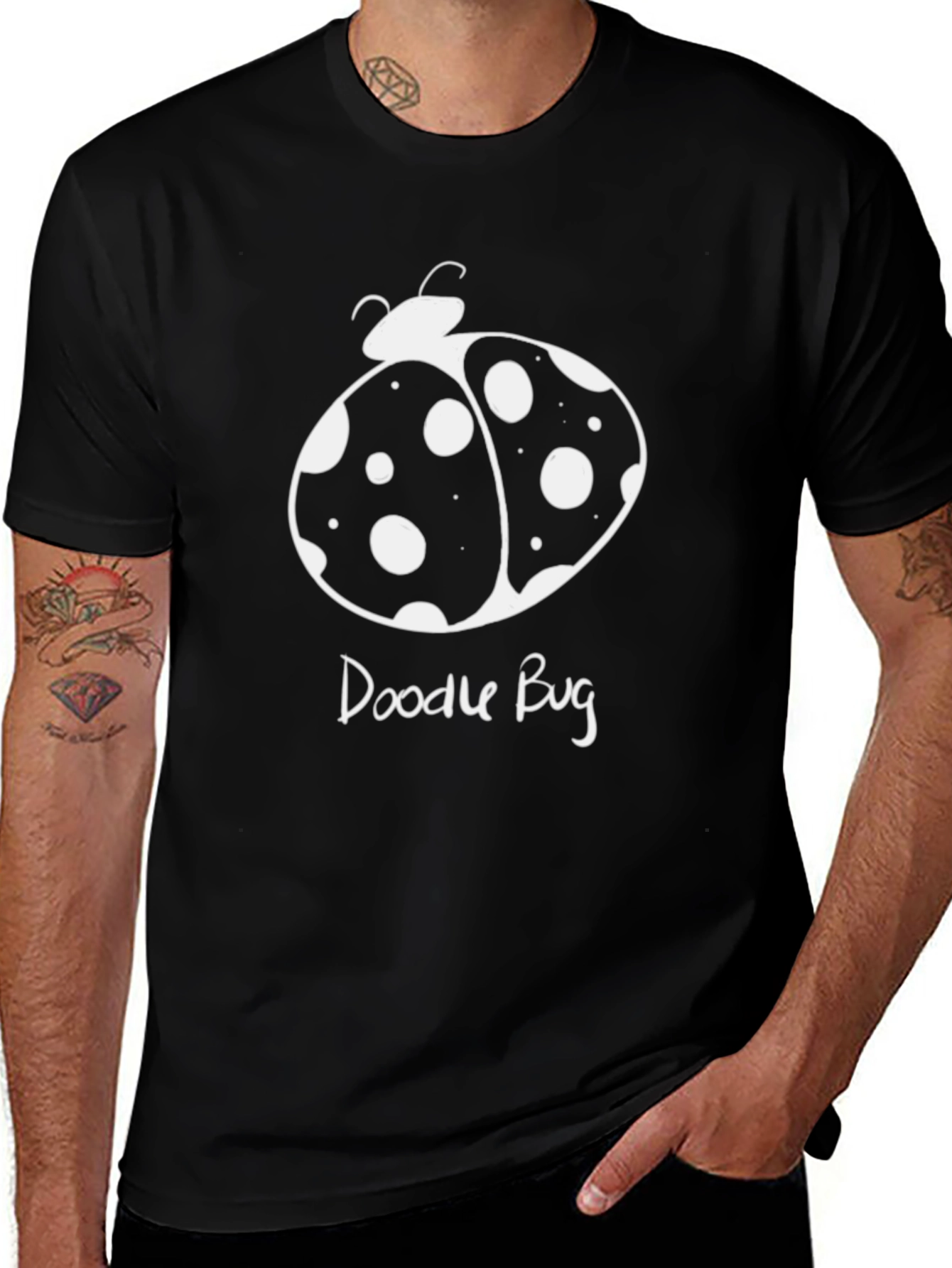 Doodle Bug Graphic Tee - Black Unisex T-Shirt
