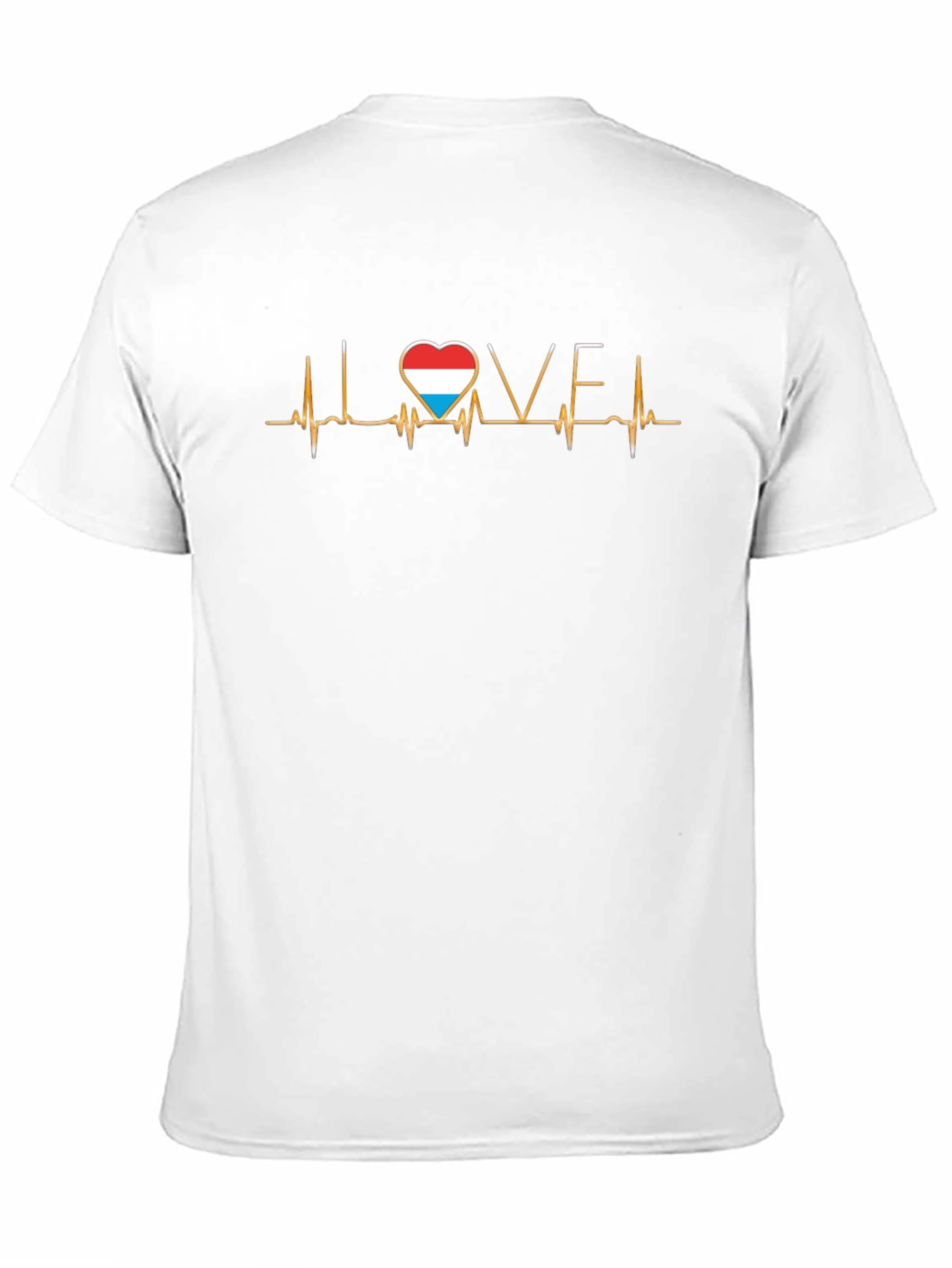 Luxembourg Love Heartbeat Black T-Shirt