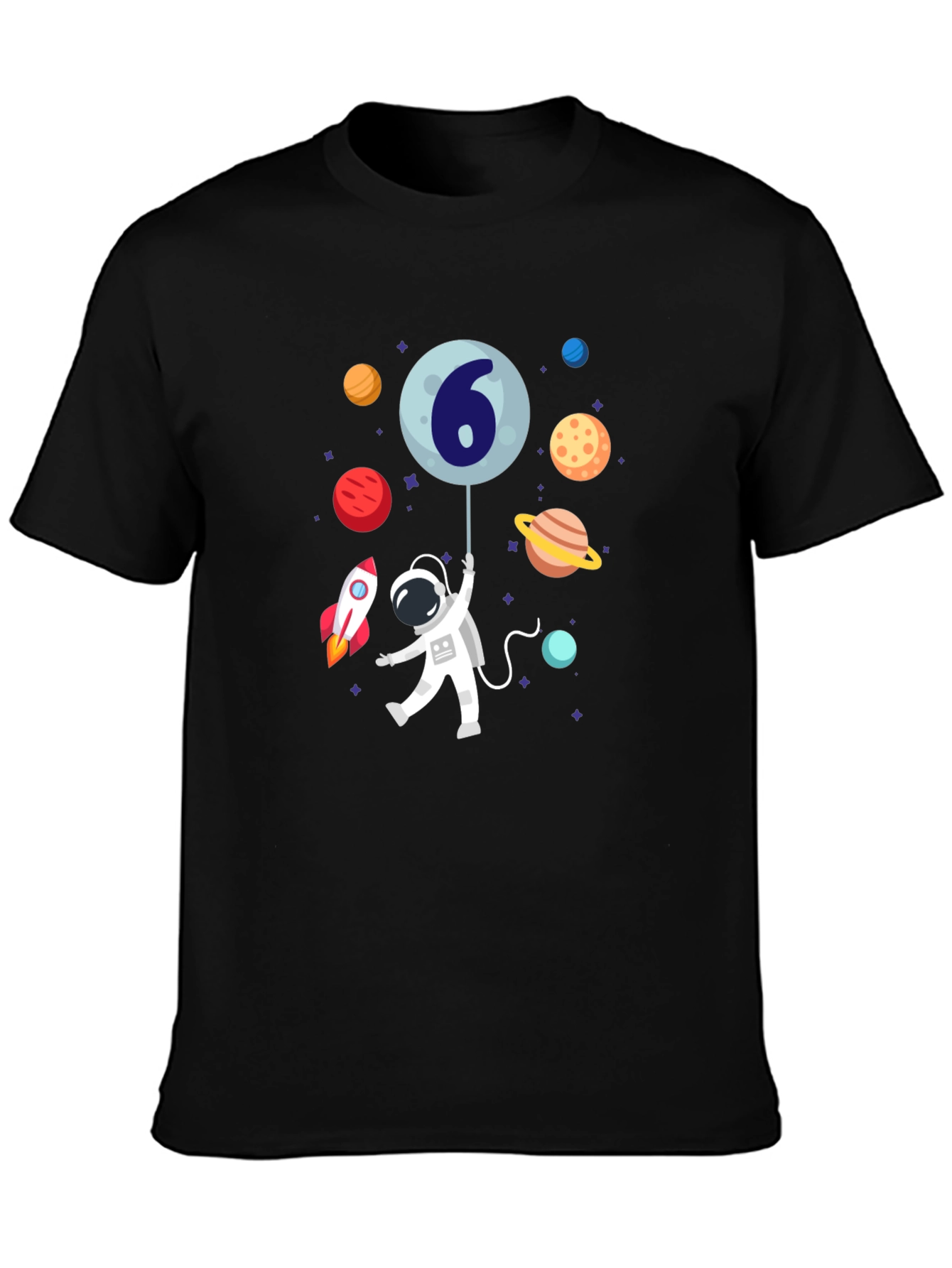 Astronaut 6th Birthday T-Shirt - Space Theme