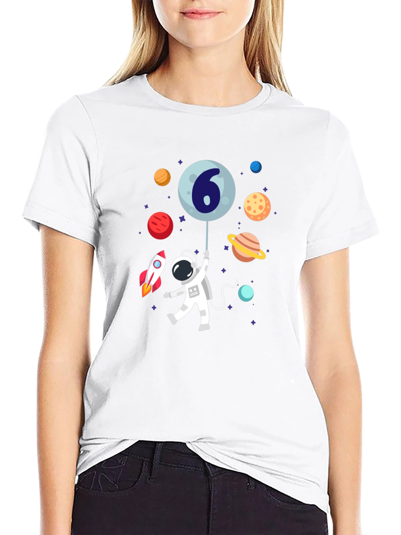 Astronaut 6th Birthday T-Shirt - Space Theme