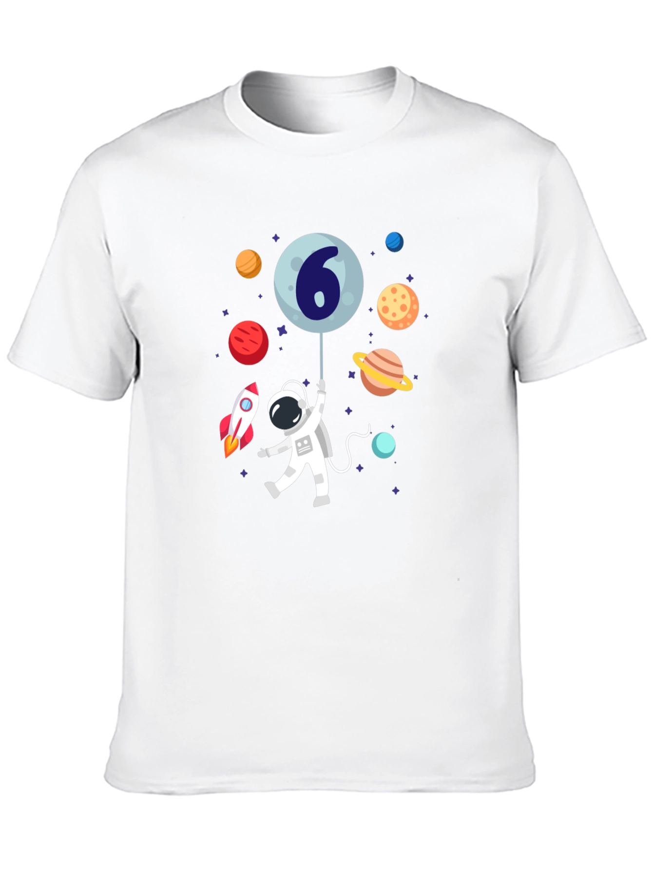 Astronaut 6th Birthday T-Shirt - Space Theme