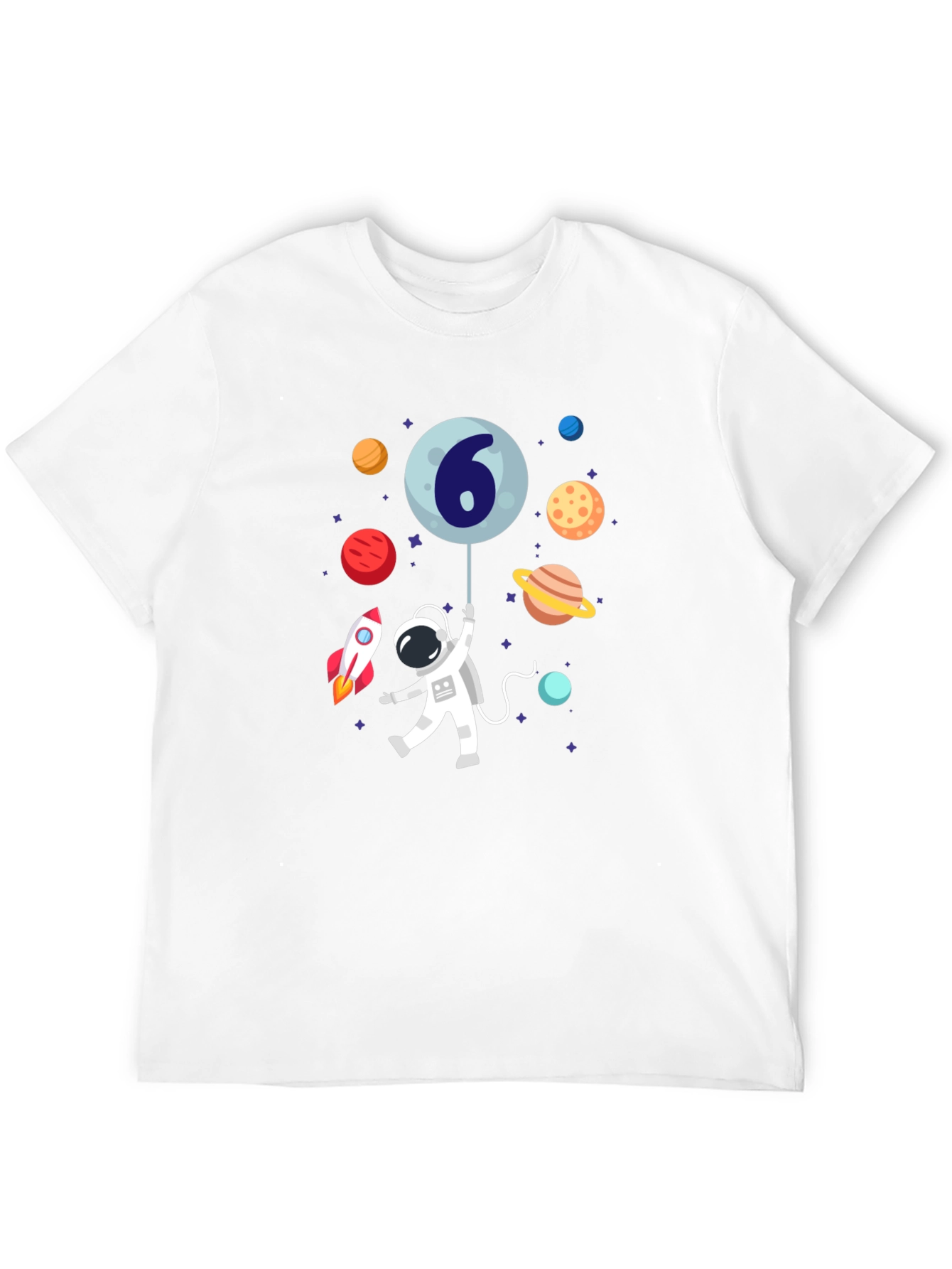 Astronaut 6th Birthday T-Shirt - Space Theme