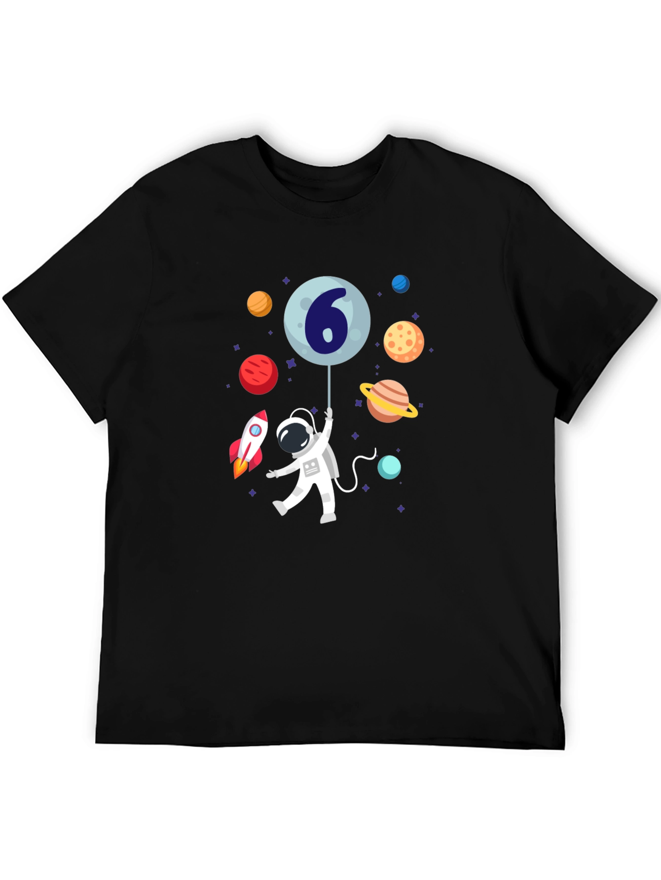 Astronaut 6th Birthday T-Shirt - Space Theme
