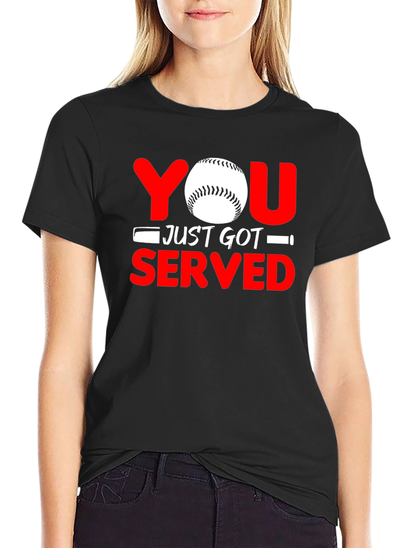 You Just Got Served Baseball Graphic T-Shirt