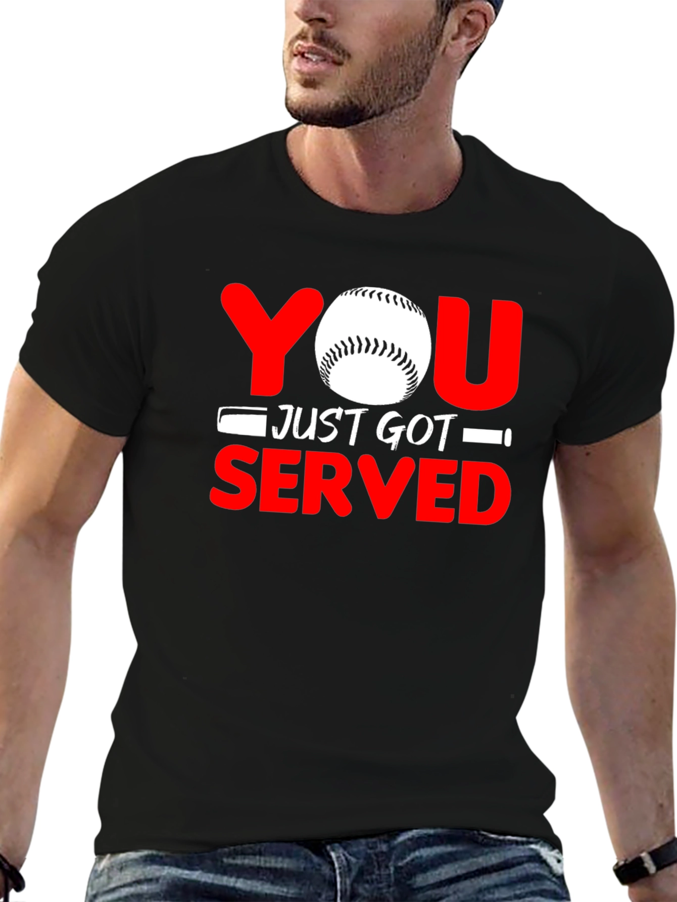 You Just Got Served Baseball Graphic T-Shirt