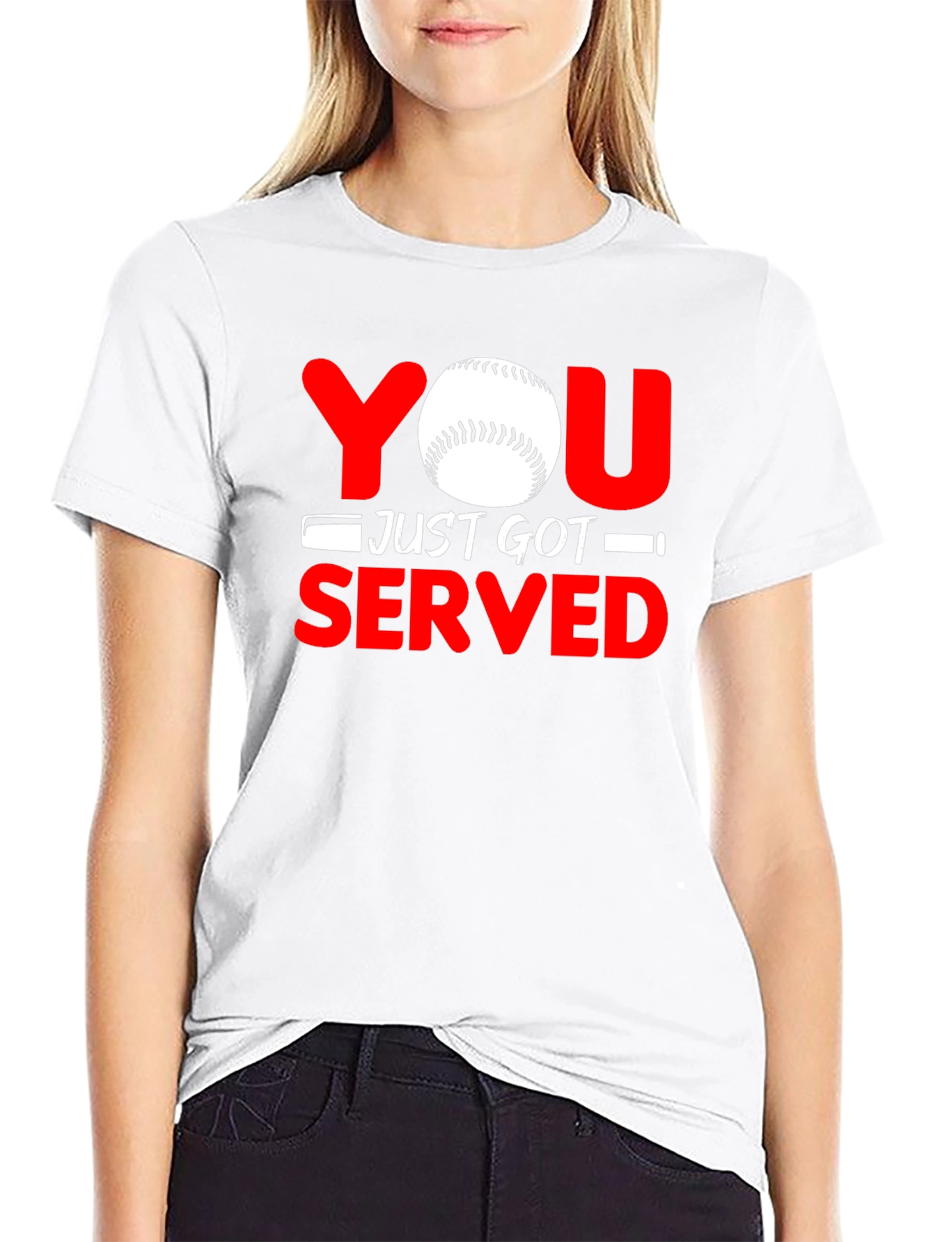 You Just Got Served Baseball Graphic T-Shirt