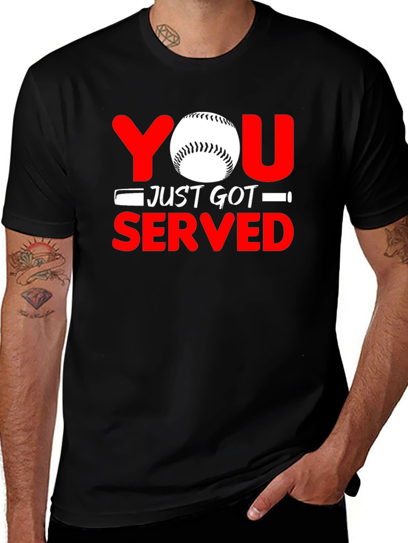 You Just Got Served Baseball Graphic T-Shirt