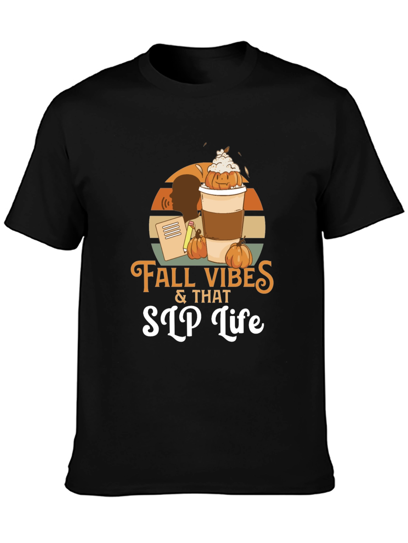 Fall Vibes SLP Life Black T-Shirt