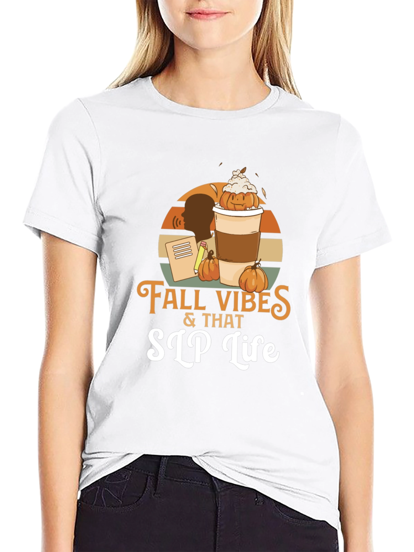 Fall Vibes SLP Life Black T-Shirt