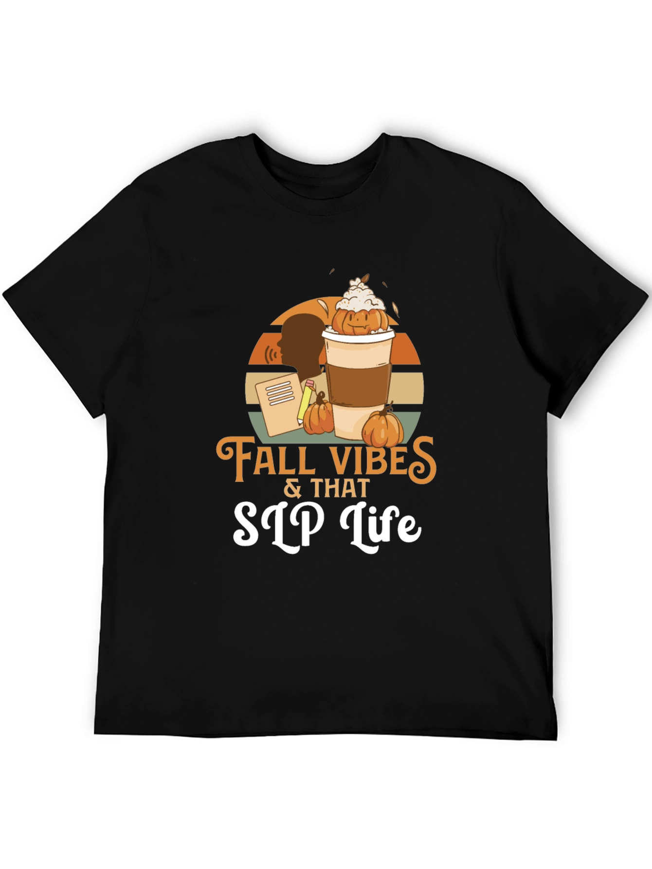 Fall Vibes SLP Life Black T-Shirt