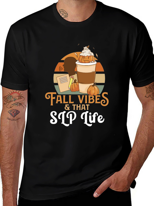 Fall Vibes SLP Life Black T-Shirt