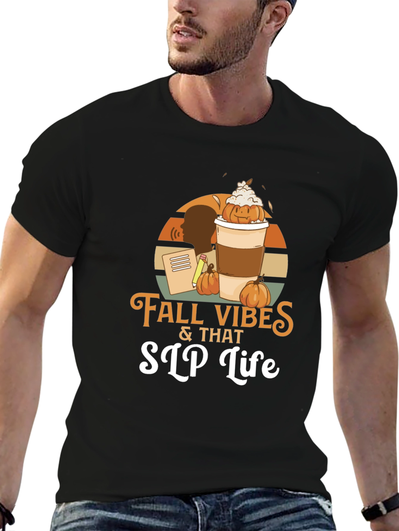 Fall Vibes SLP Life Black T-Shirt