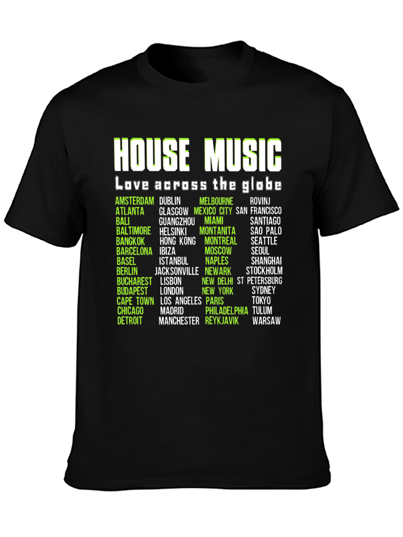 House Music Lover Black T-Shirt