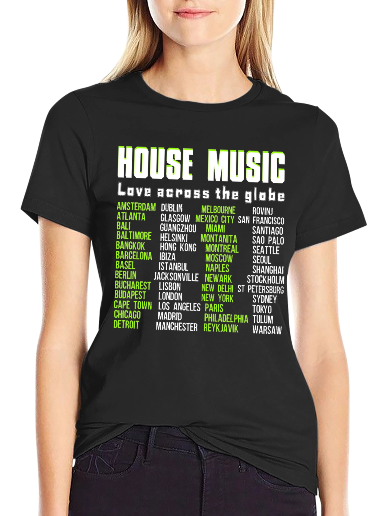 House Music Lover Black T-Shirt